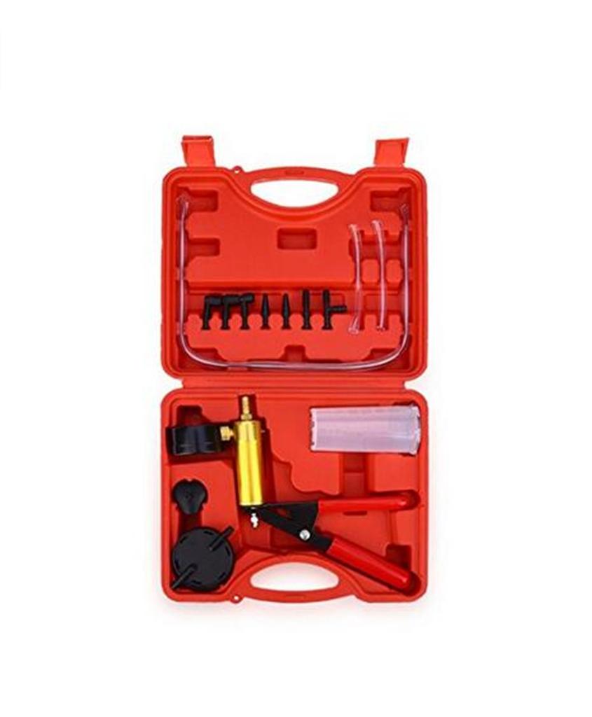 Auto Hand Held Vacuum Pump Tester Set And Car Brake Fluid Bleeder Replacement Tools Test Kits