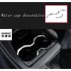 Car Styling Water Cup Holder Frame Decal Cover Trim Interior Stainless Steel Sticker For BMW X1 F48 2016-2018 Auto