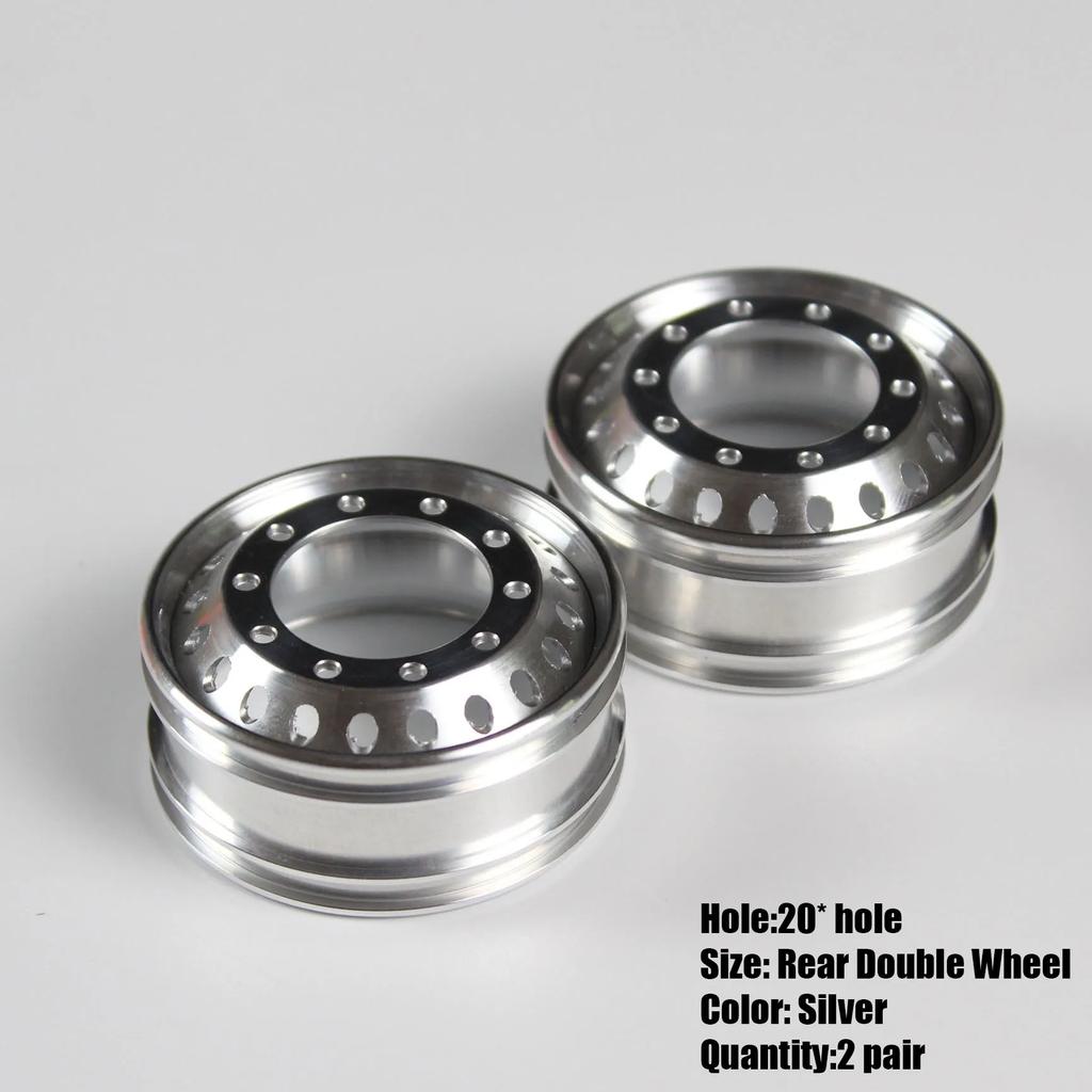 1 Pair Metal Front/rear Hub Wheel Spindle Head Brake Drum for 1/14 Tamiya RC Truck For Scania 770S For Man