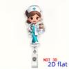 2D 1pc 2D Flat Cute Nurse Coffee Theme Expansion - Badge Scroll Holder, Suitable for Cute Medical ID Badges for Nurses, Doctors
