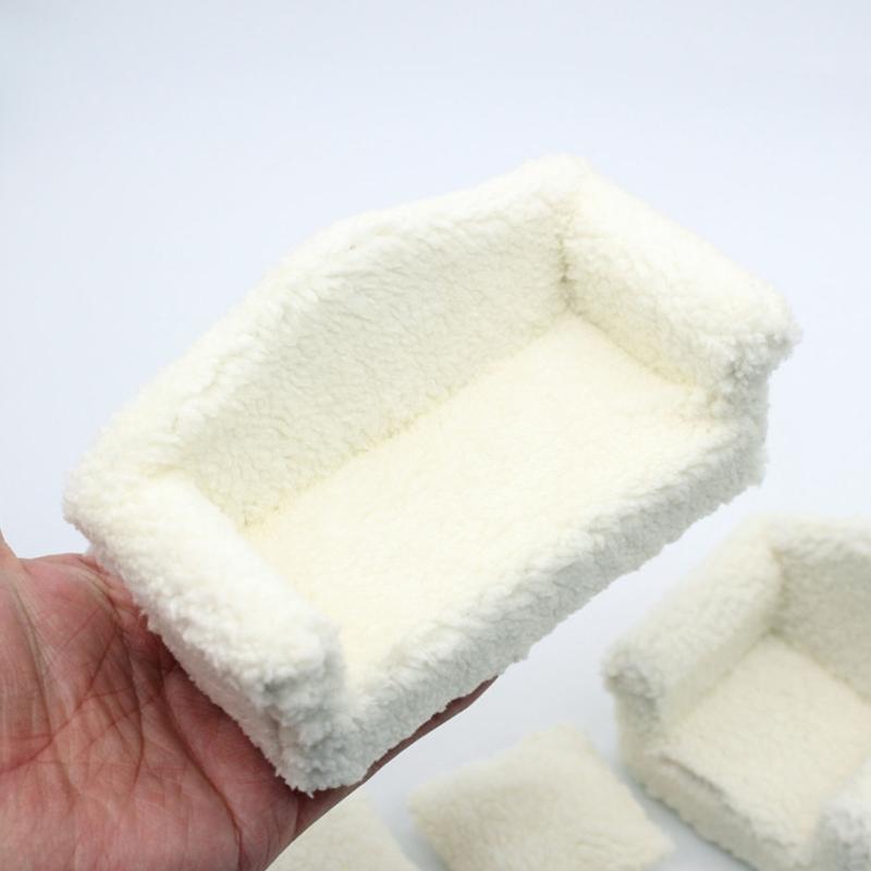 OB11 tiny house tiny Couch Soft Single Armchair With Decorative Pillow Compact Furniture Model
