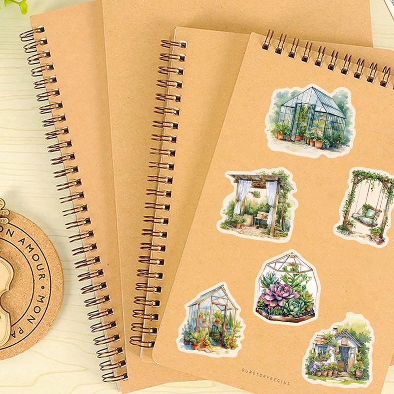 50Pcs Flower Field Cottage Cartoon Stickers Diy Scrapbooking Guitar Snowboard Motorcycle Luggage Pet Sticker