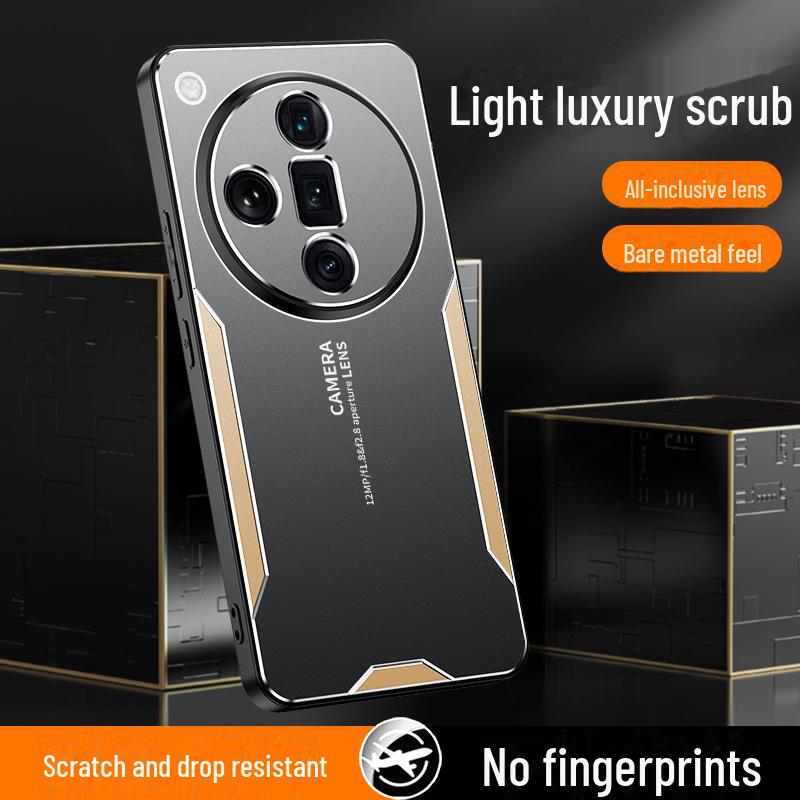 Aluminum Alloy Frosted Full Lens Protective Cover for Oppo Find X7, Find X6 Pro, and Find X5 Mobile Phones