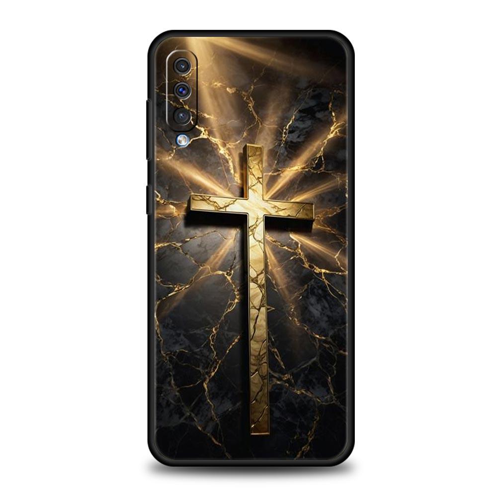 Cross Pattern Element Design Phone Case for Samsung Galaxy A56 A36 A26 A16 A34 A24 A42 A22 A20 A12 A40 A30 A10 5G Soft TPU Cover