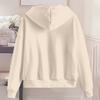Women's Plus Size Loose Comfortable Casual Fashionable Solid Color V-Neck Long Sleeved Sweatshirt Coat
