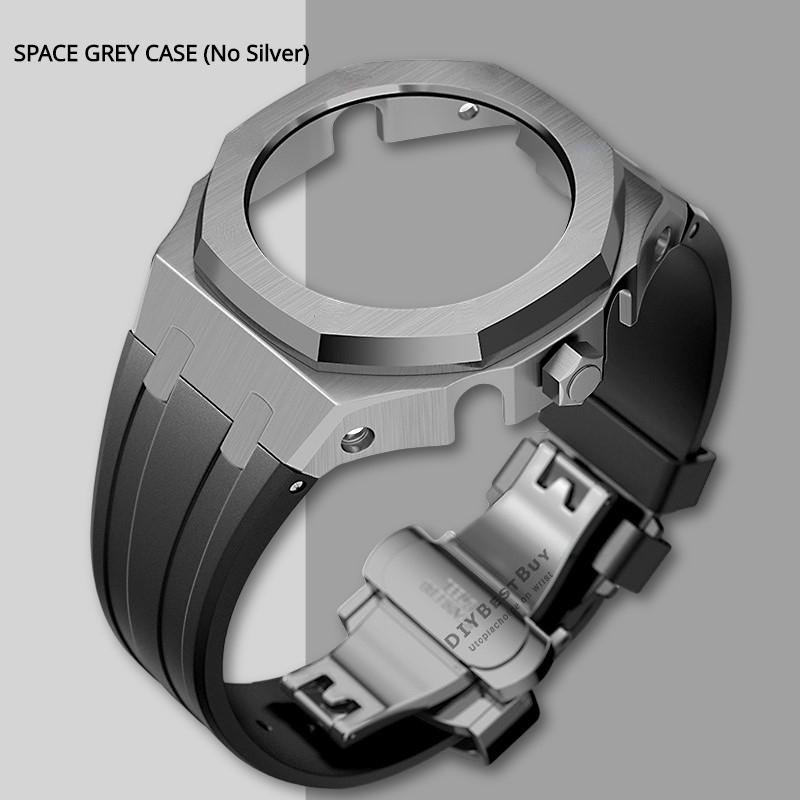 Ny Gen5 Casioak-fodral i rostfritt stål för G-Shock GA2100 Mod-kit Modifieringssats Metallram gummiband för GA2110 GAB2100