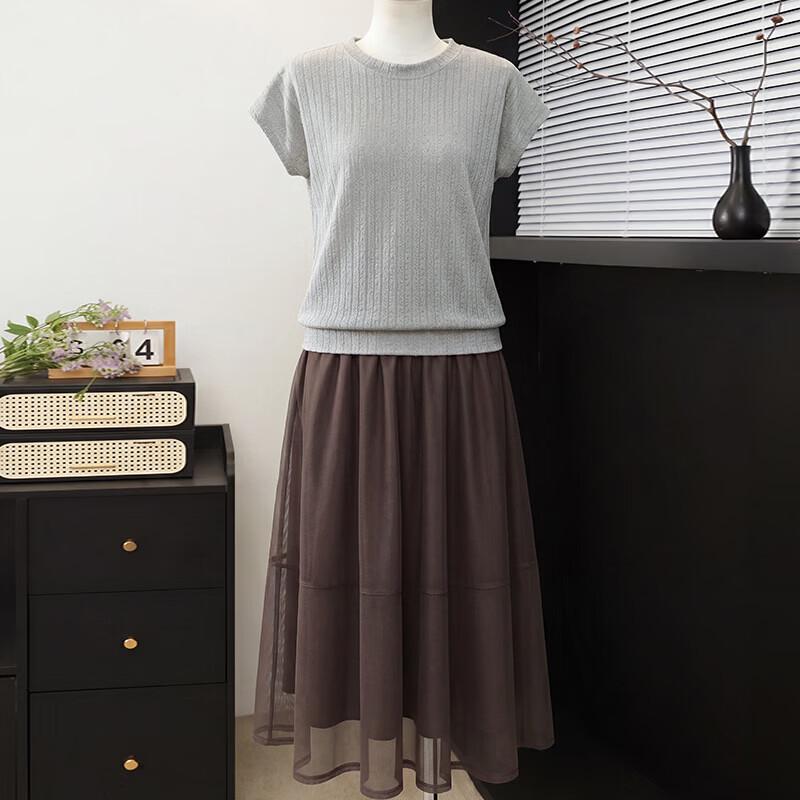 

Women s Elegant Summer Two-Piece Skirt Set 2XL