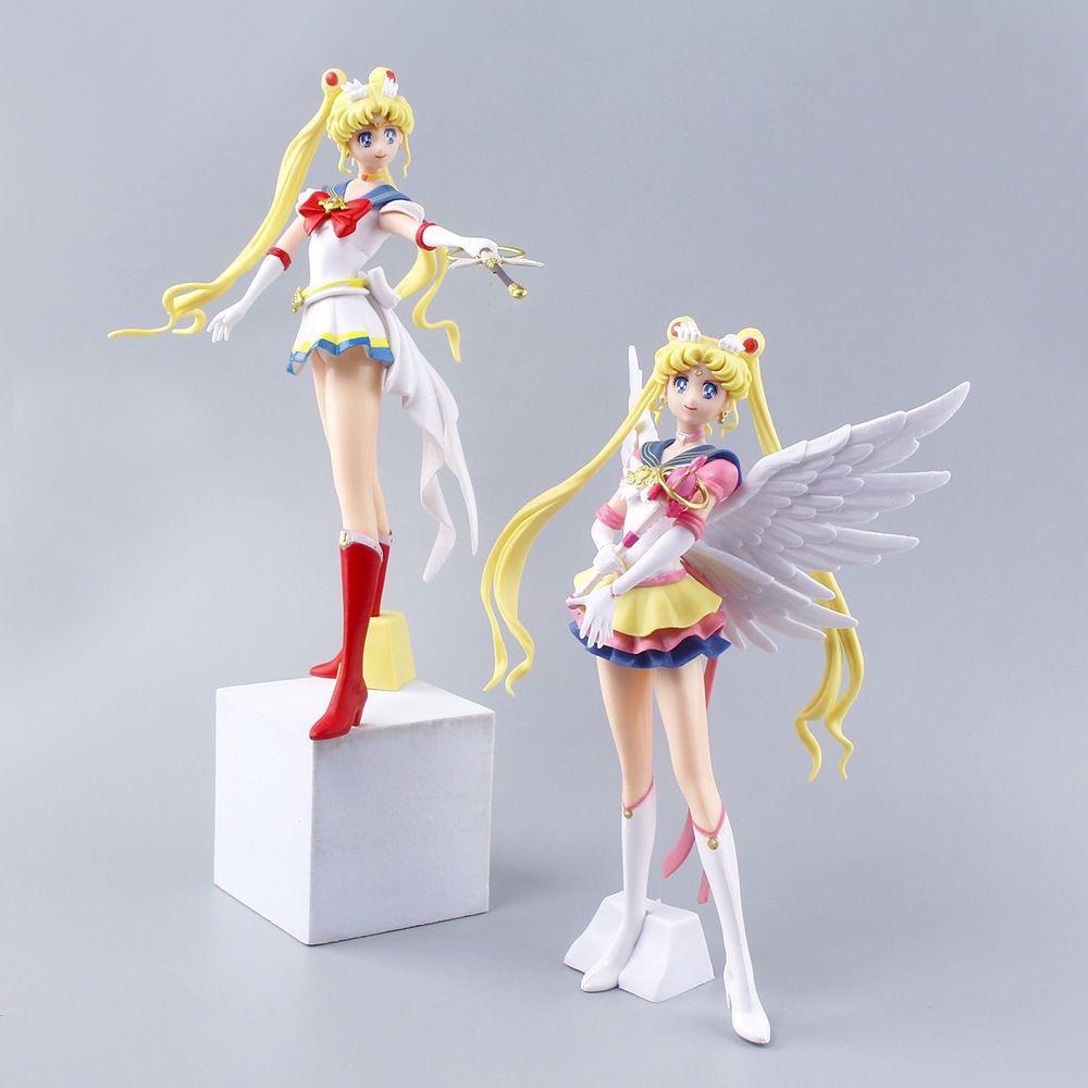 Sailor Moon Character Figurine Set - Anime Collectible for Desk & PC Case Decoration