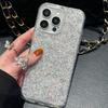 Large Glitter Flakes Phone Case for iPhone 11/14/15/17 Pro Max - Cute & Simple Design