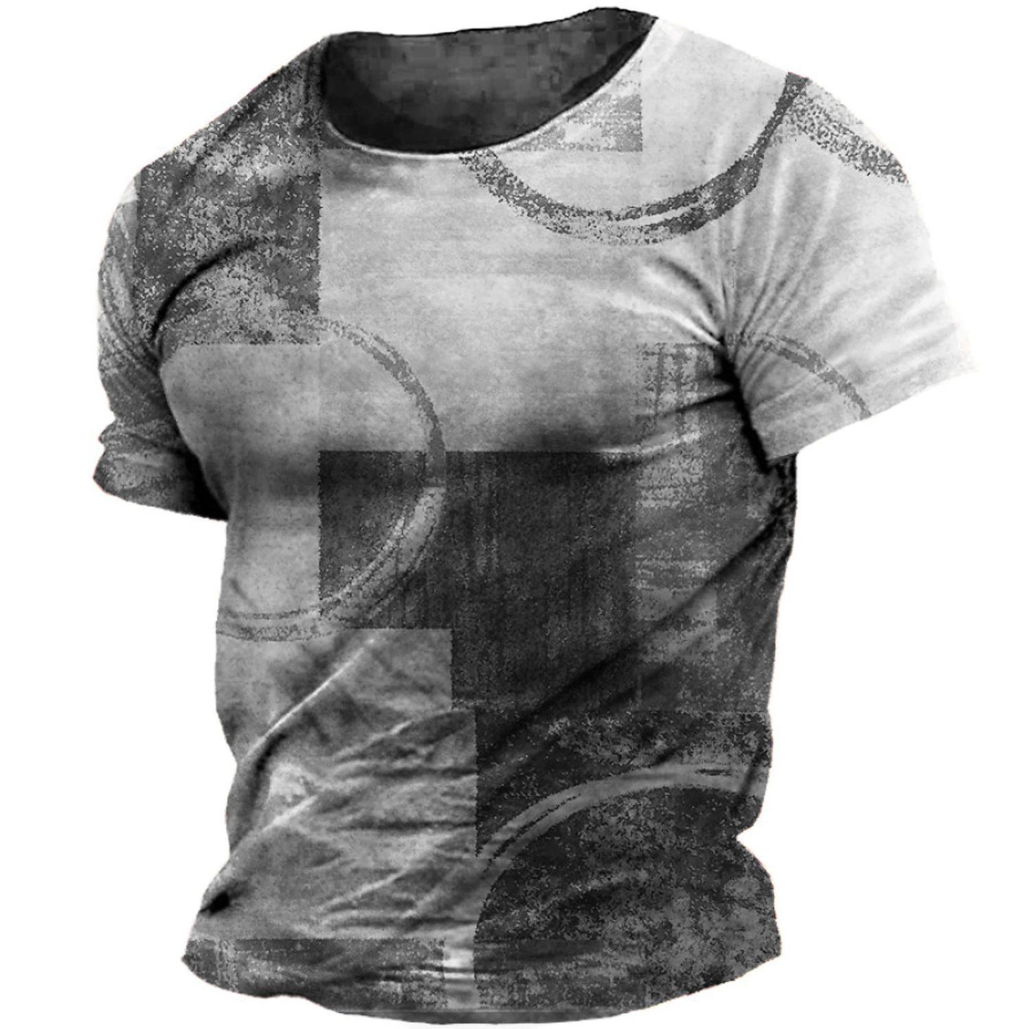 

Винтажный клетчатый принт мужская футболка летняя повседневная толстовка с круглым вырезом свободный джерси короткий рукав дешевые футболки повседневная мужская одежда L