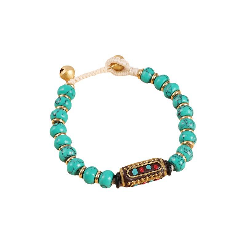 Tibetan Ethnic Beaded Wind Chime Bracelet - Unisex Retro Nepalese Style