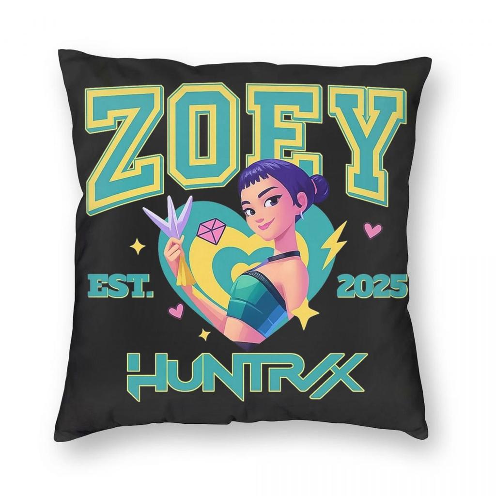 Huntrix Golden Zoey Rumi Mira KPop Dämonenjäger Kissenbezug Weicher Kissenbezug Dekorative Kissenhülle Zuhause Quadratisch 18''