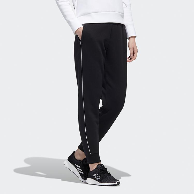 Adidas Urban Fleece Logo Warm Casual Jogger Pants Women Bottoms Black GM1448