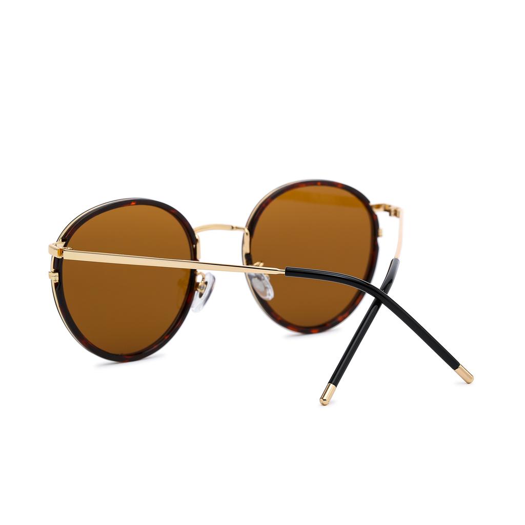 Alloaiweeo [Alo] Al4902A 1814G Leopard Brown Soltex Round Sunglasses