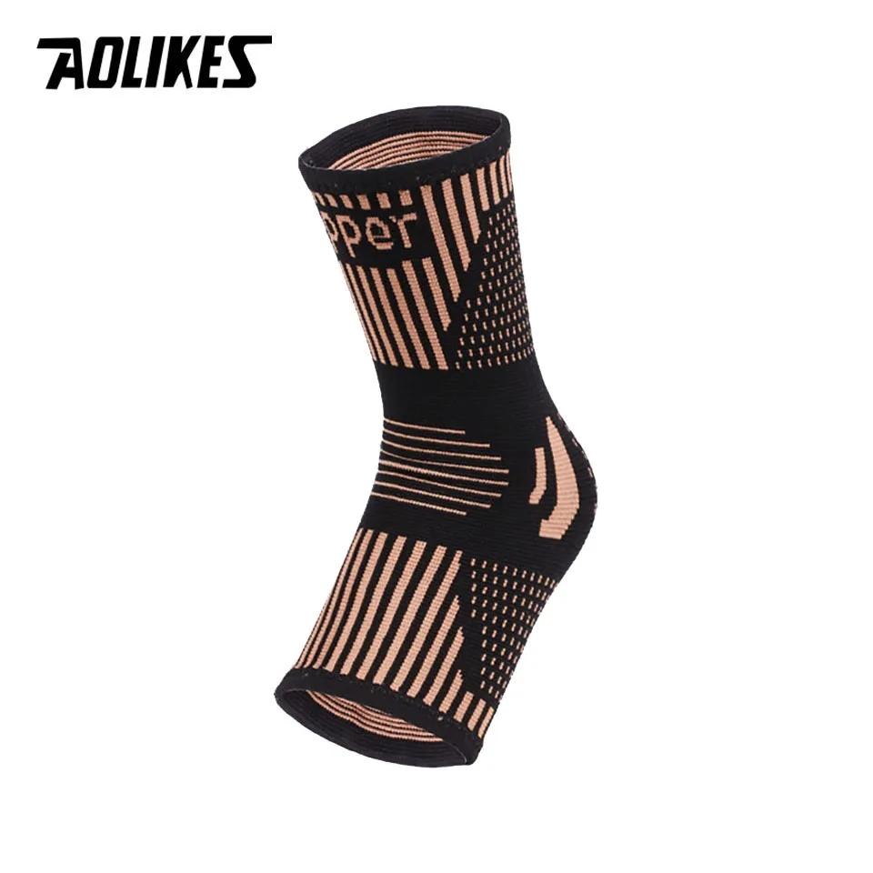 

Aolikes 1Pcs Copper Ankle Brace Ankle Compression Sleeve Foot Brace For Sprained Ankle Swelling Running Sports Ankle Support Men XL