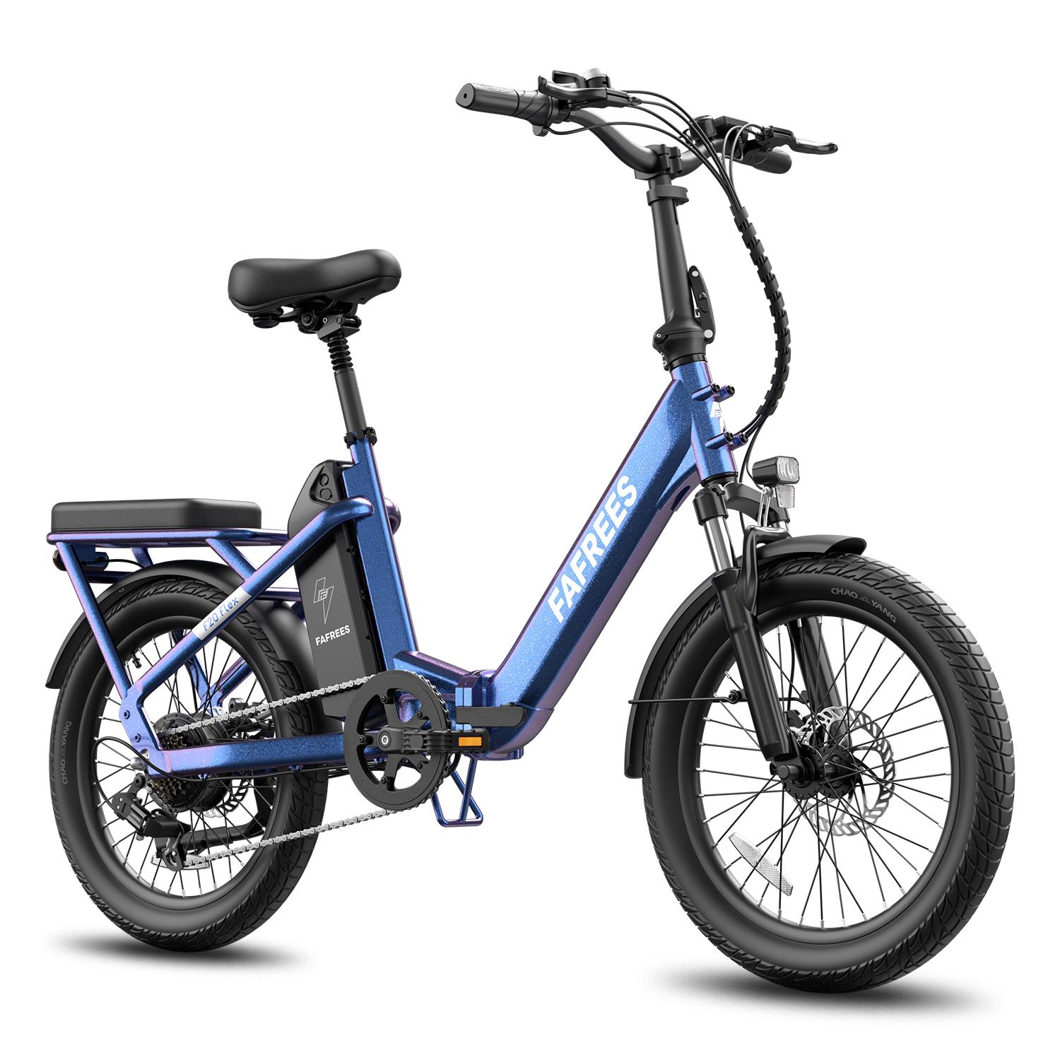 FAFREES F20 Flex Pendel-E-Bike mit 36V 20Ah Akku / 100 km Reichweite, Drehmomentsensor dunkelblaue