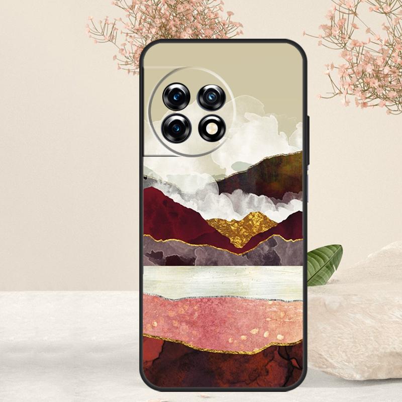Gold Landscape Painting Case For OnePlus 15R 13R 13T 15 13 12 12R 11 10T 8 9 10 Pro Nord 5 CE 4 3 Lite N20 N30 Cover