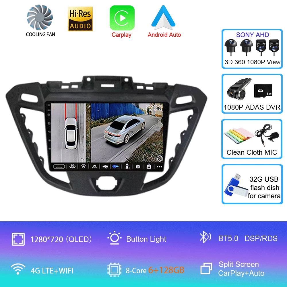 Android 14 For Ford Tourneo Custom 1 I Transit 2012 - 2021 Car Radio Multimedia Video Player Navigation stereo GPS No 2din 2 din