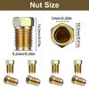 12Pcs  3/8-24 Inverted Line 3/16 inch Brake Connector Fittings Brass Unions