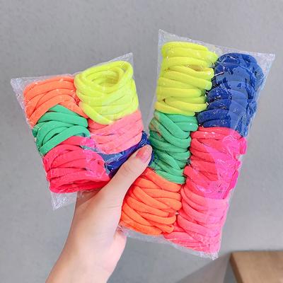 Lot de 25/50/100 chouchous pour cheveux pour femmes, 4,5/4/2,5 cm, élastiques sans couture, doux et colorés