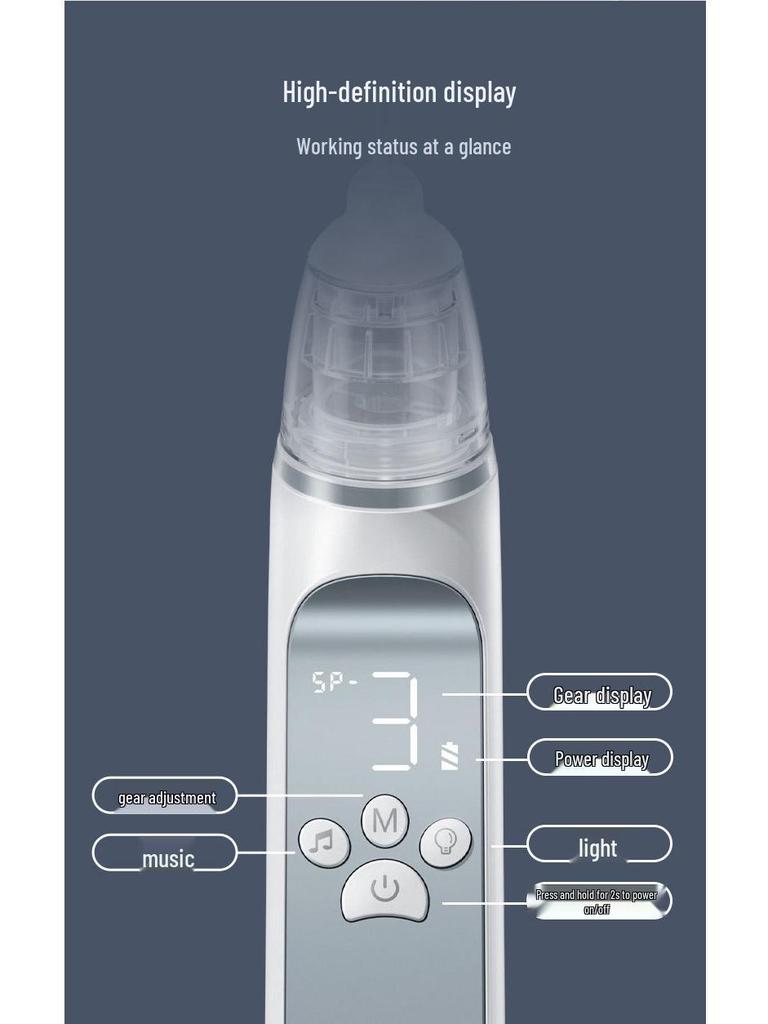 Baby Electric Nasal Aspirator & Earwax Remover with Music and Lights