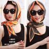 Spring and summer new double-layer double-sided satin silk scarf, hat, sunscreen headscarf, hat, streamer temperament, bag head hat, Feiling