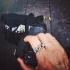 Beier Retro Titanium Steel Men's Letter Ring