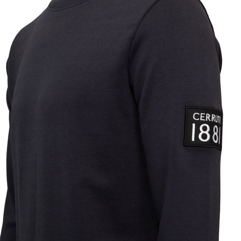 Sweat col rond tirreno coton avec patch brodé Homme CERRUTI