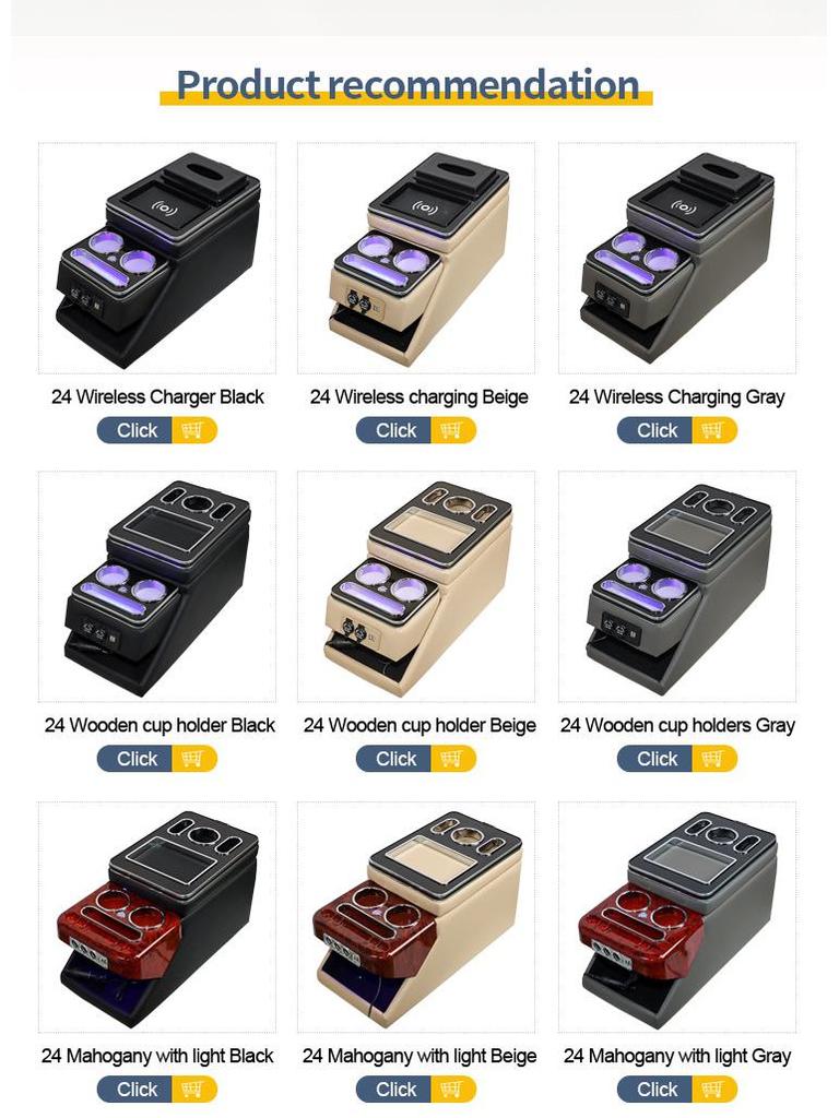 Modern Palisade Armrest Storage Box for Toyota Proace Verso