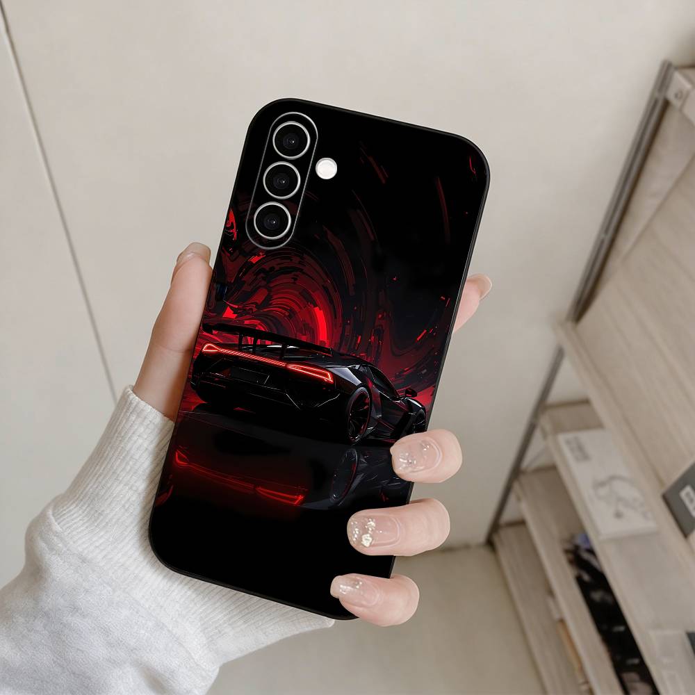 Чехол для телефона R8 Supercar для Samsung Galaxy A73, A72, A71, A70, A53, A52, A51, Другие Мягкий черный чехол Samsung a32 4g