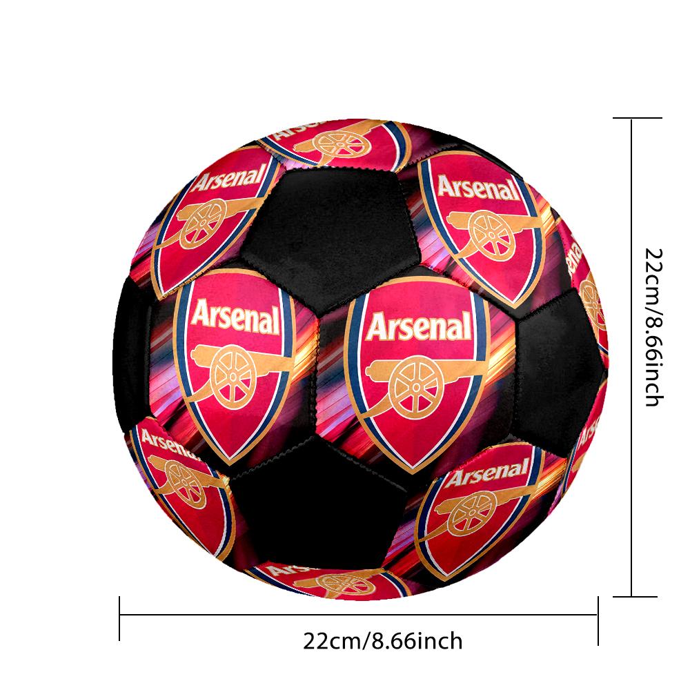 SIZE 5 Arsenal Football Club Soccer Ball Colorful All Ages Machine Stitched PVC Competition Ready Durable High-Bounce