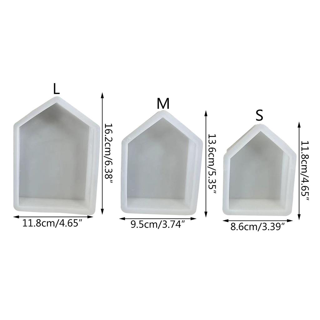 Small House Candle Resin Mold House Shape Silicone Mould Handmade Scented Candle Epoxy Molds for DIY Chocolate Decor
