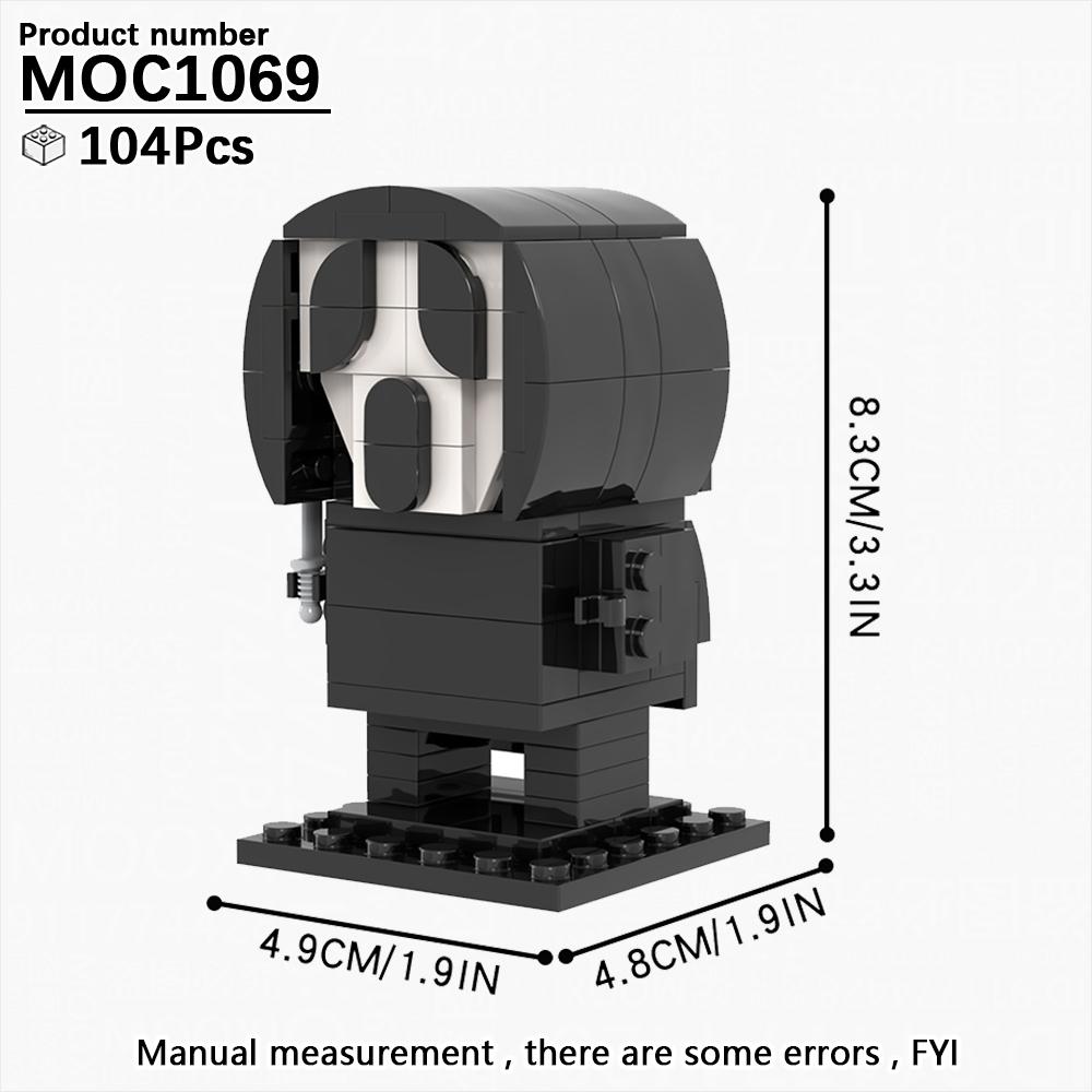 Skräckfilmsfigur Modell Byggklossar Set Halloweenfestival Serie Spöknatt Brickheadz Leksaker för Barn Vuxna Jul