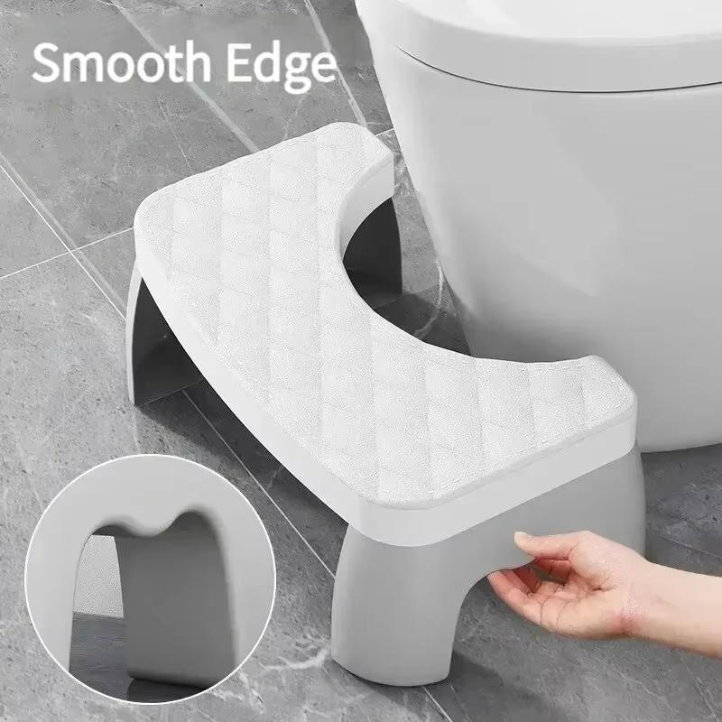 1Pcs Anti-Slip Toilet Stool Squatting Foot Stool Non-Skid Step Stool for Adults Kid Elderly Pregnancy Bathroom Squat Potty Stool
