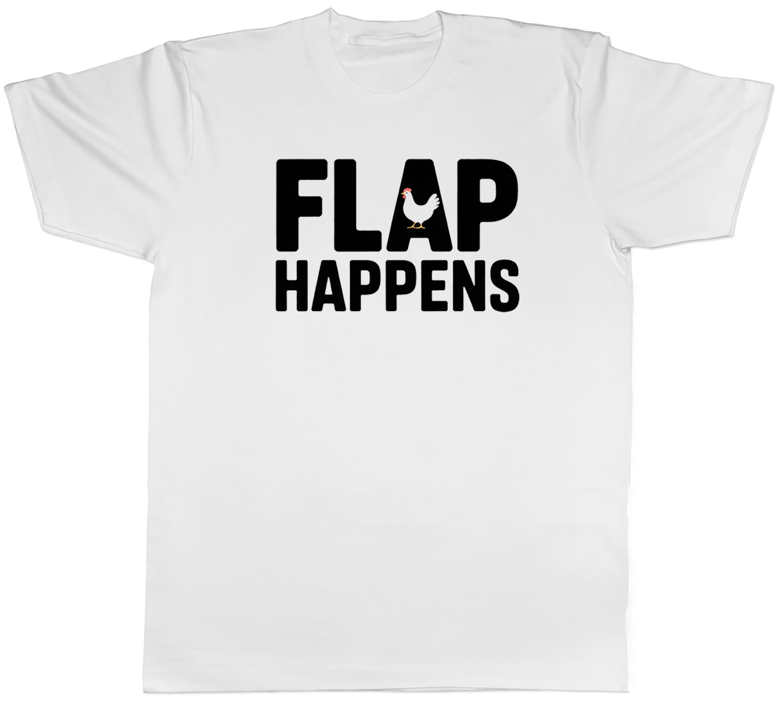 FLAP HAPPENS FUNNY CHICKEN LOVER UnisexS TSHIRT TEE GIFT TOP S