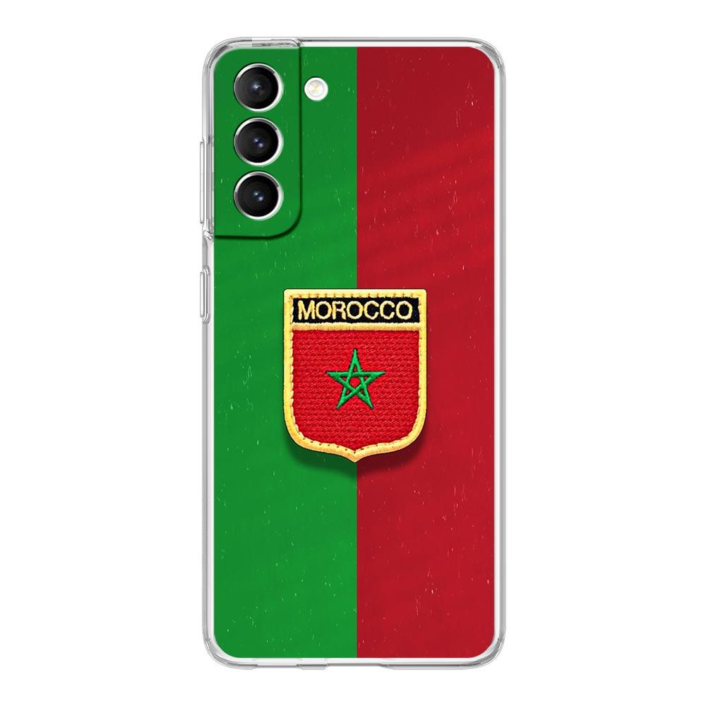 Moroccan flag Maroc Morocco passport Phone Case For Samsung Galaxy S25 S24 Plus S23 FE S22 S21 S20 Ultra 5G S10 S10E Clear Cover