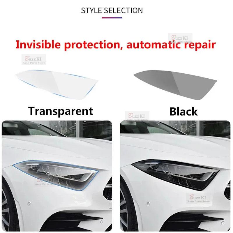 For Lexus ES 300h NX CT GS IS LC LS RX LX570 RC UX GX F Sport Smoked Black TPU Sticker Car Headlight Protective Film