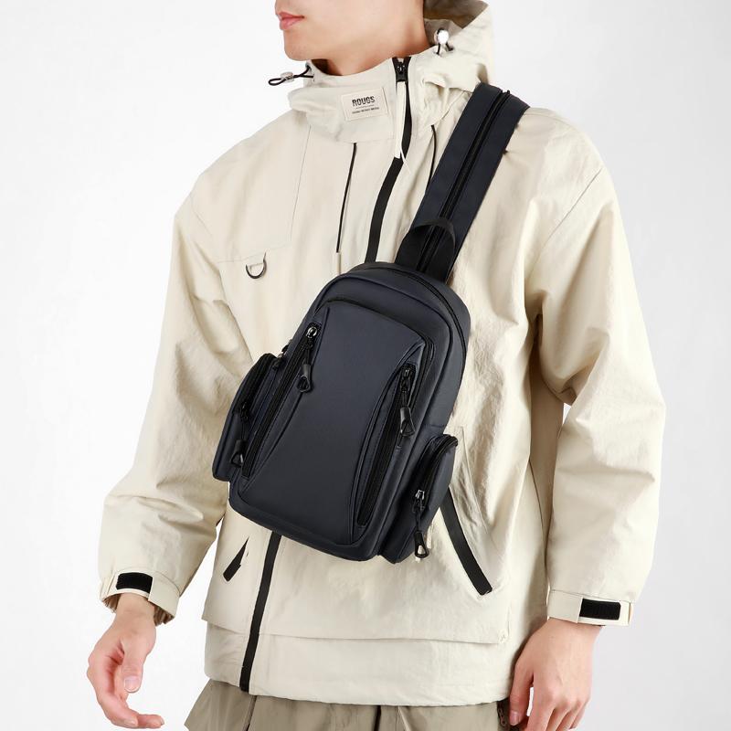 Men's Backpack and Chest Bag 2 In 1 Fashion Small Black Shoulder School Bag for Man Designer Waterproof Sports Travel Bag