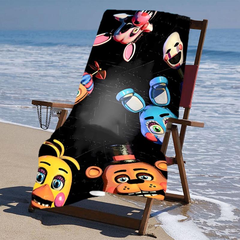 Proof Beach Towel with a Five Nights At Freddy's Pattern - Soft,absorbent,quick-drying,machine Washable - Perfect for Swimming,camping,bathing