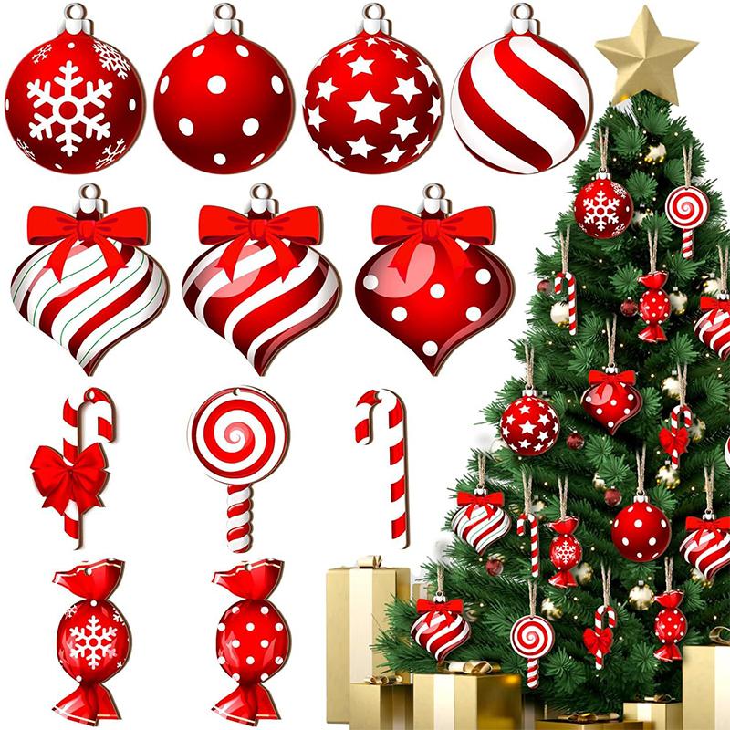 1 Set Mint Christmas Tree Decorations Vibrant Mint Christmas Party Supplies