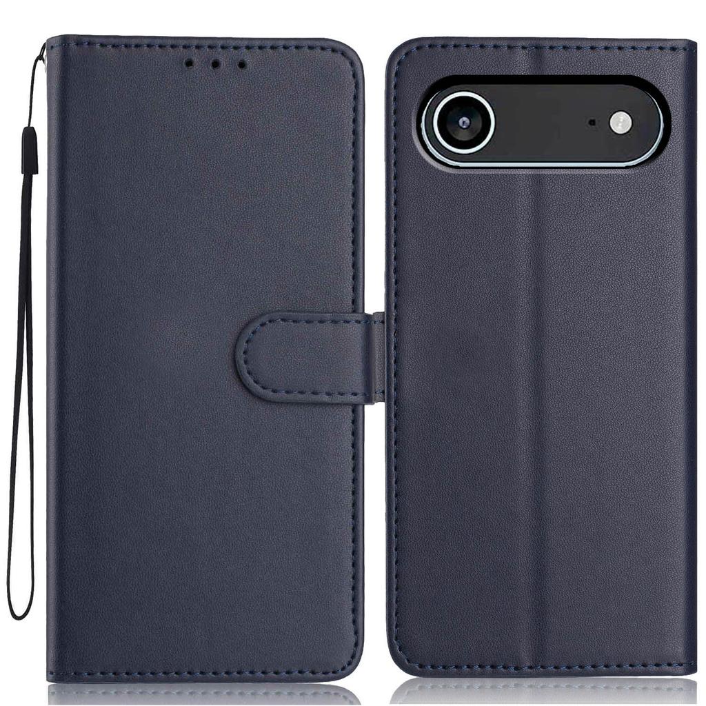 For iPhone 16 Pro Max Kickstand Case Bi-fold Card Bag PU Leather Coated TPU Cover Compatible with