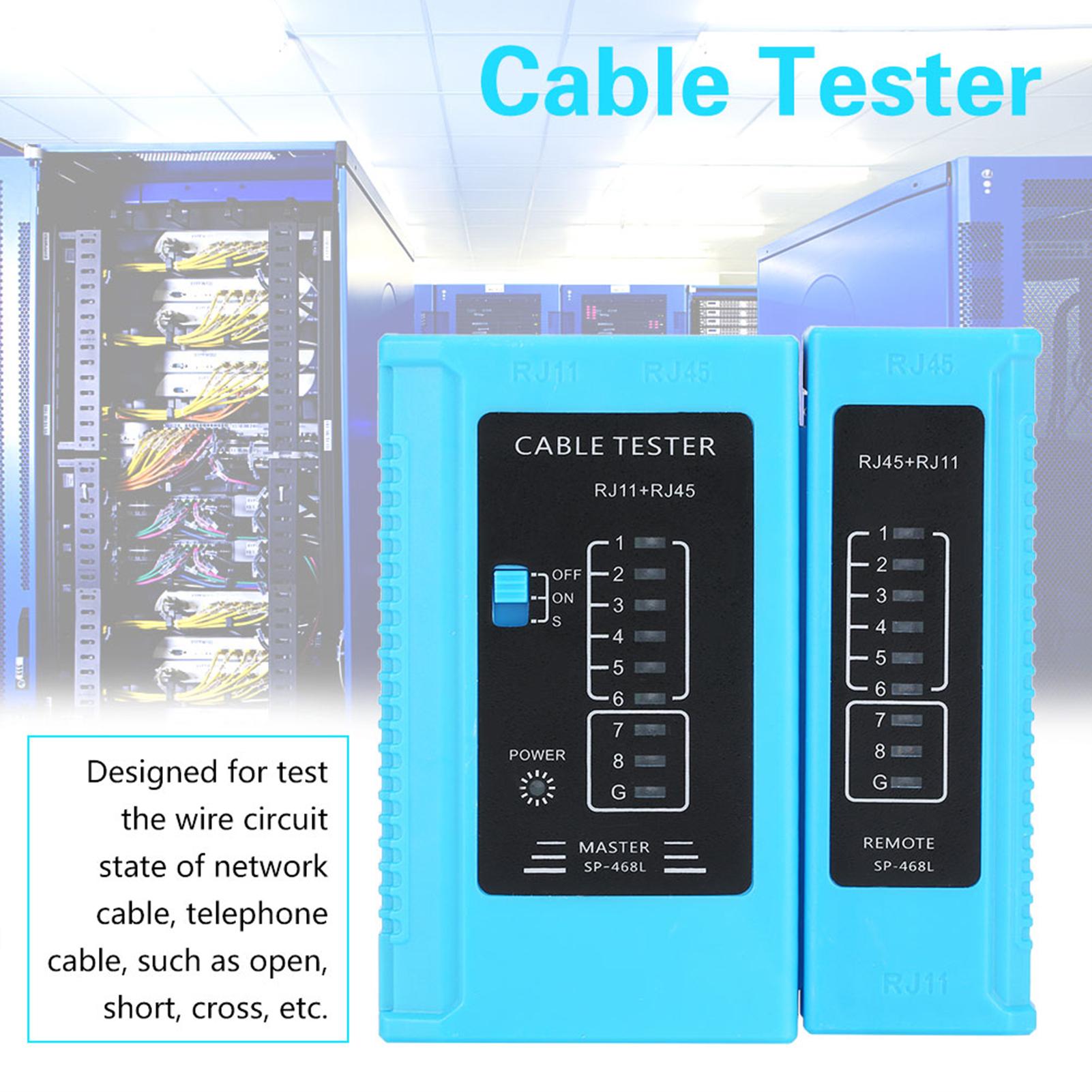 

Тестер сетевого кабеля RJ45 и RJ11. Инструмент для тестирования сетей Ethernet LAN.
