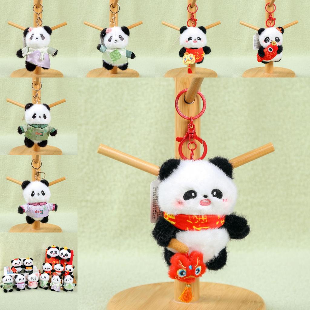 Panda Keychain Plush Toy With Pp Cotton Filling For Backpack Decor And Collection