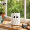 Whimsical Home Ornament Ghost Planter, Halloween Shaped Bucket, Cute Desktop Candy Small Resin Plant Pot Bowl for Office Shelf, Indoor Party