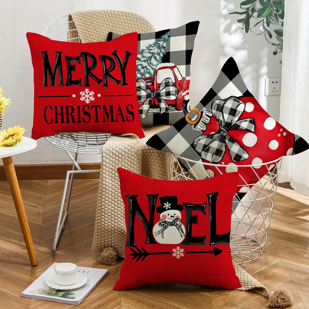 Nordic Simple Christmas Style Pillowcase Soft and Comfortable Sofa Cushion Bedroom Living Room Pillowcase