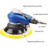 Air Random Orbital Sander with Pad 5"(125mm), 10000RPM Dual Action Pneumatic Palm Sander with Speed Regulation, Air Powered and Swirl Free,