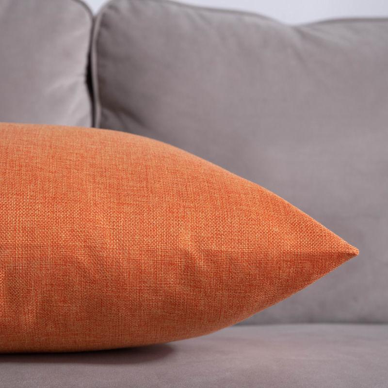 Thick Linen Fabric Throw Pillow Living Room Cushion Sofa Cover Bedside Back Pillow Car Lumbar Pillow Cover Office Use Back Cover