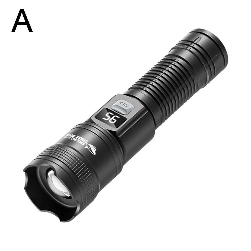 High Power Strong Light Long Range Flashlight 3 Gear Outdoor Bright High-lighted Super Flashlight Telescopic Torch Zoom J1J3