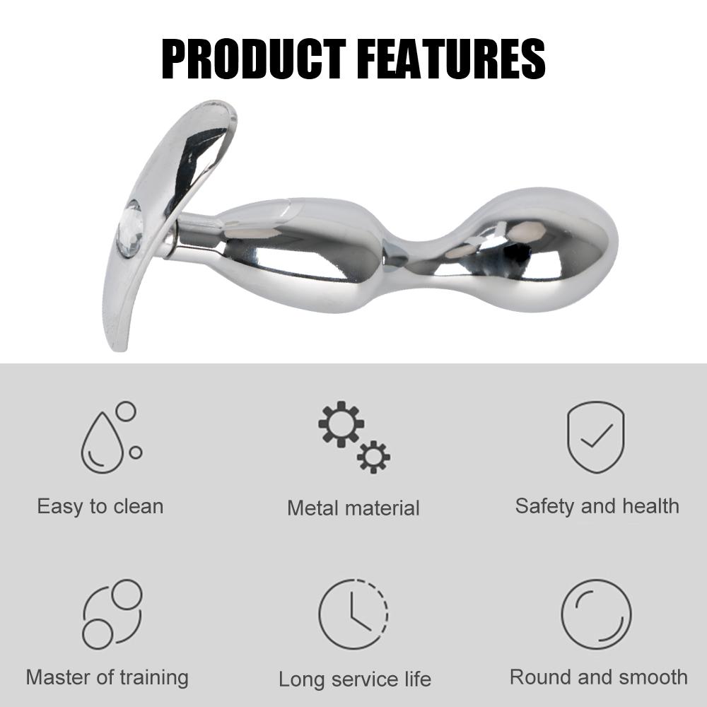 Analplugs aus Metall, Anus-Stimulator, Butt Plug, Sexspielzeug für Männer und Frauen, Homosexuell, Edelstahl, Analsexspielzeug, erotische Produkte für Erwachsene, Prostatamassage