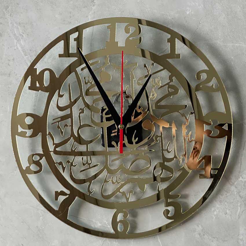 Black Arabic Acrylic Wall Clock - Decorative Hanging Craft